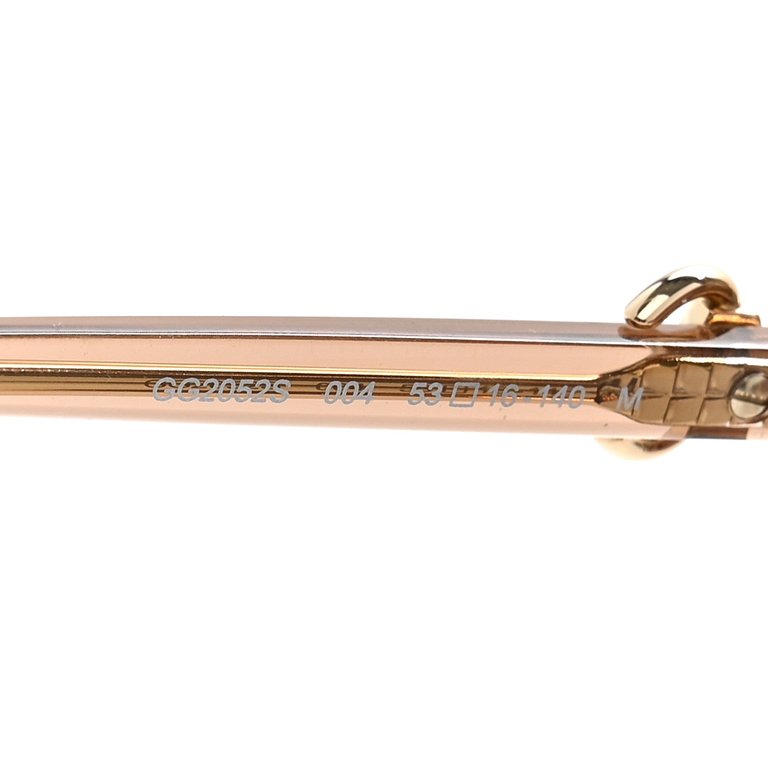 Gucci Acetate Horsebit Frame Sunglasses GG2052S Beige Transparent 5 of 9