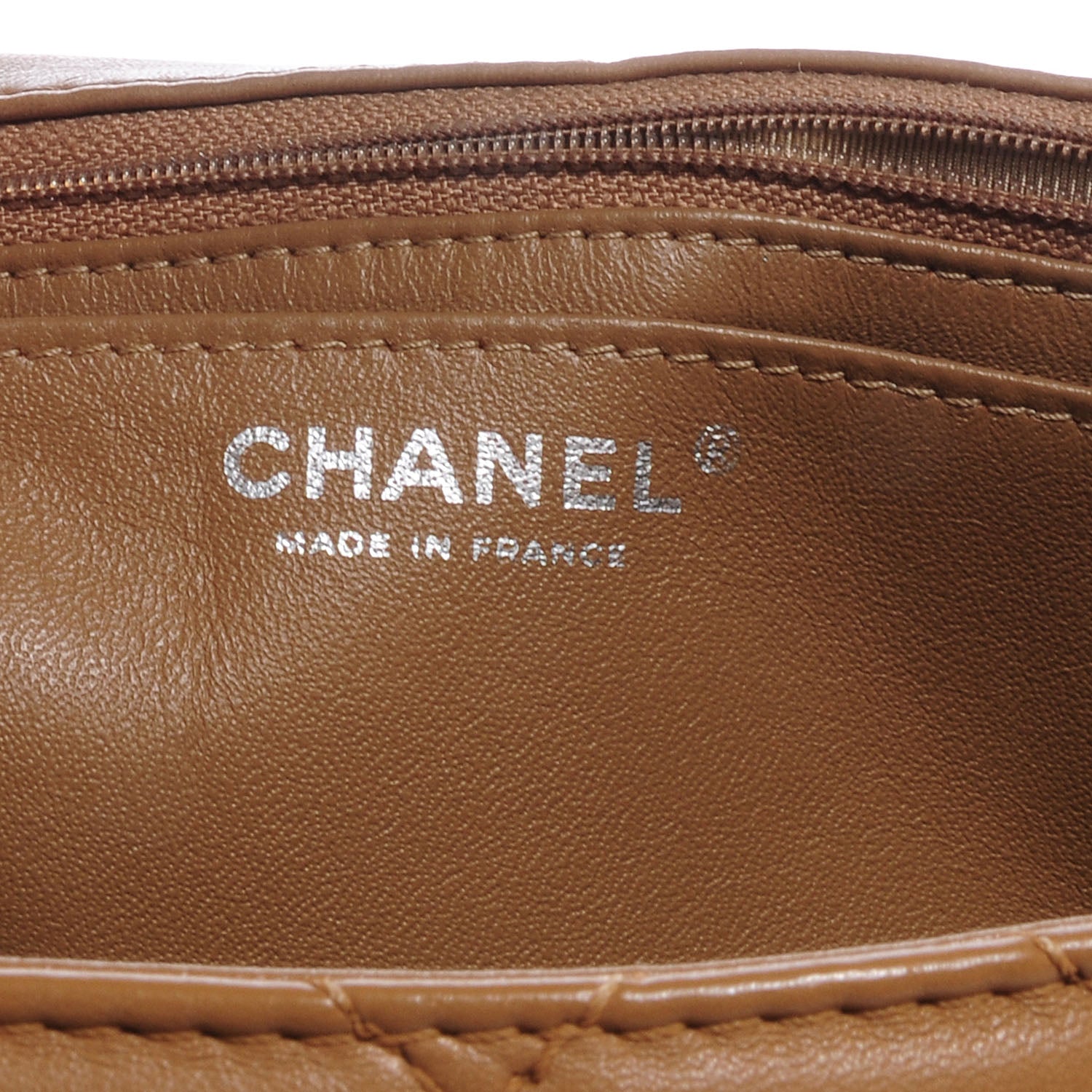 Chanel Lambskin Quilted Maxi Single Flap Dark Beige 8 of 9