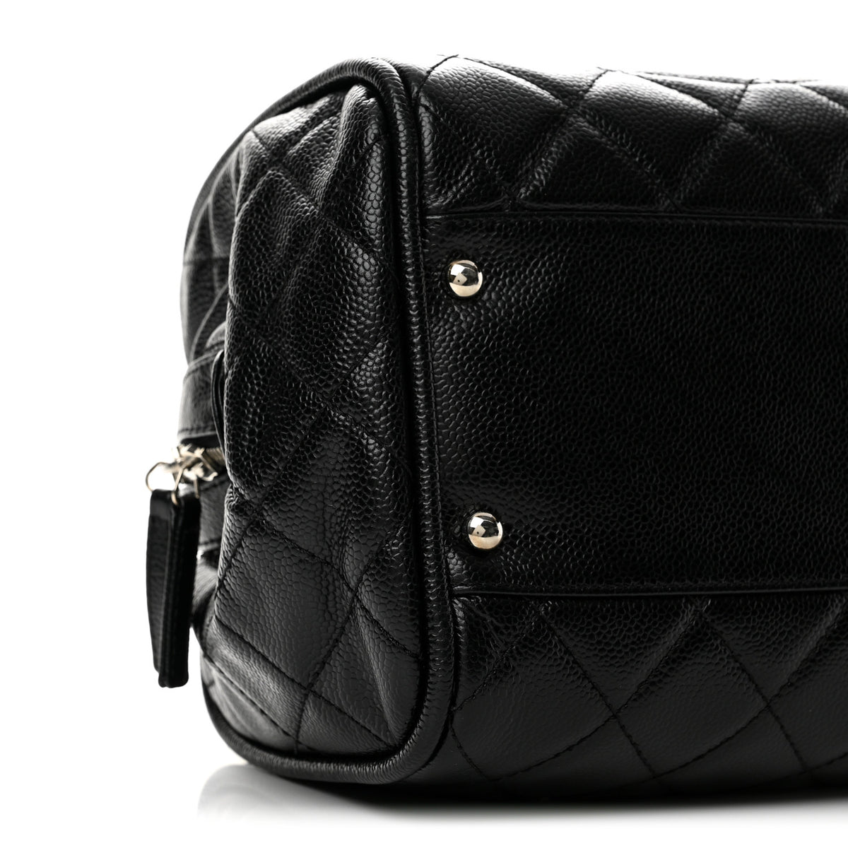 Caviar Quilted CC Timeless Bowler Black