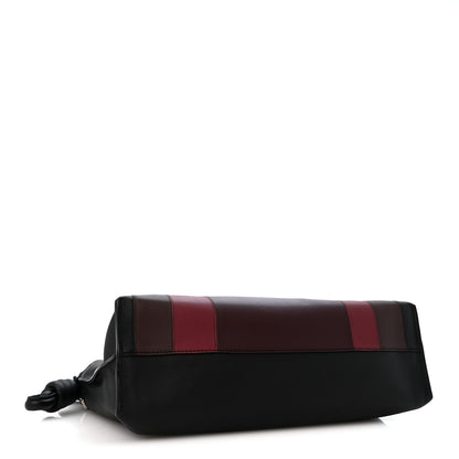 Loewe X ALBERS Nappa Calfskin Medium Flamenco Knot Clutch Black Burgundy 4 of 10