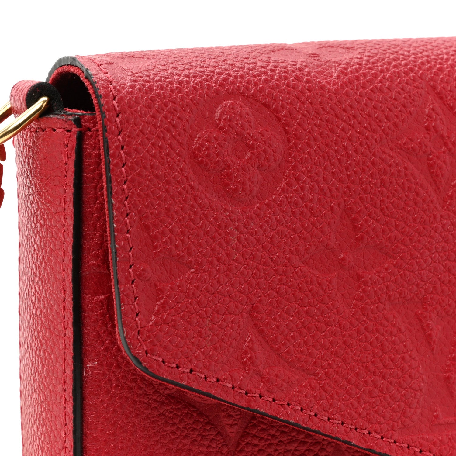 Louis Vuitton Empreinte Pochette Felicie Chain Wallet Scarlet 17 of 17
