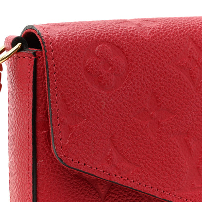 Louis Vuitton Empreinte Pochette Felicie Chain Wallet Scarlet 17 of 17
