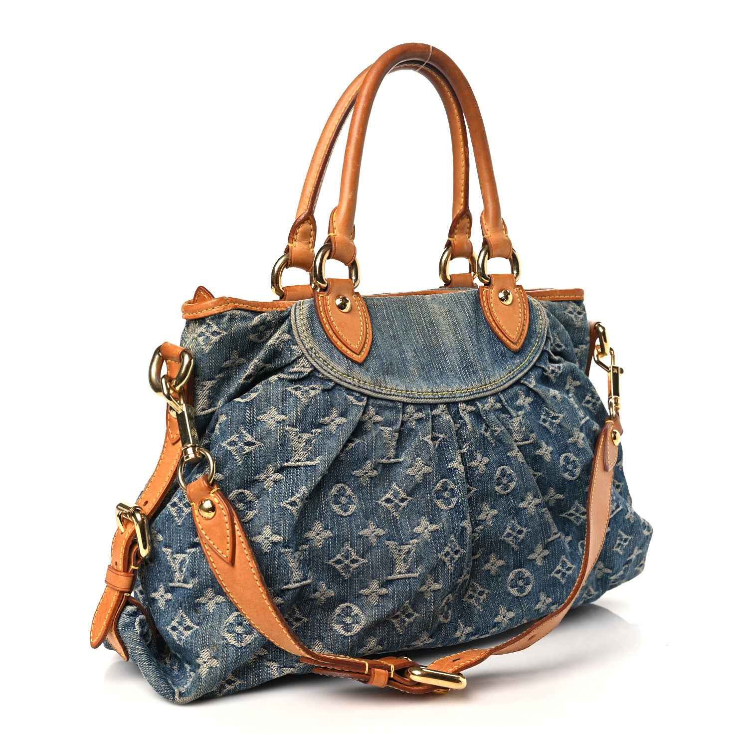 Louis Vuitton Denim Neo Cabby MM Blue 3 of 8
