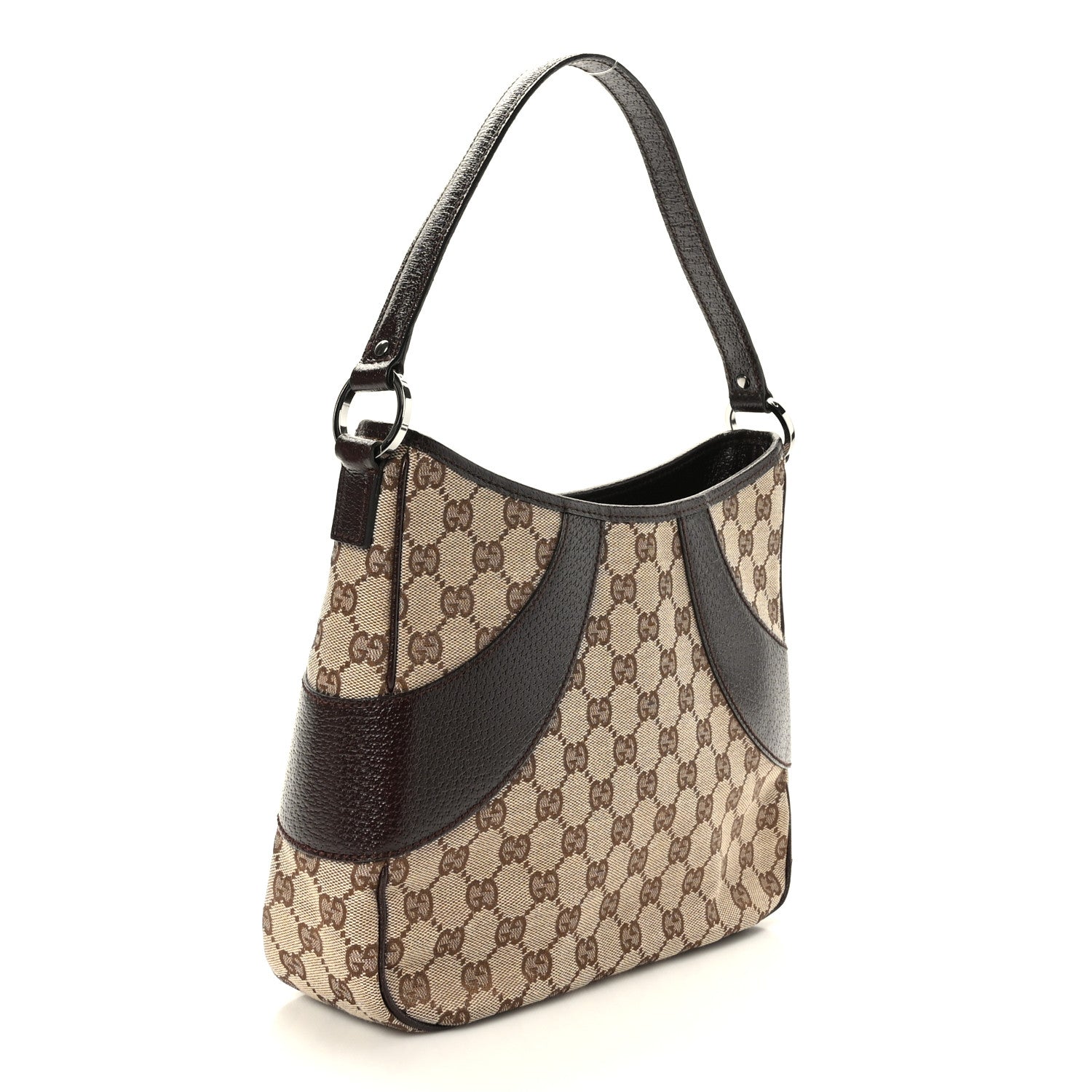 Gucci Monogram Shoulder Bag Dark Brown 3 of 9