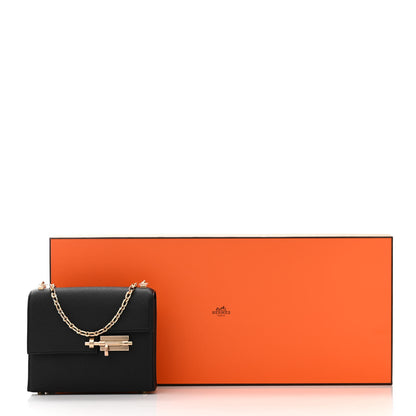 Hermes Chevre Mysore Mini Verrou Chaine Bag Black 11 of 11