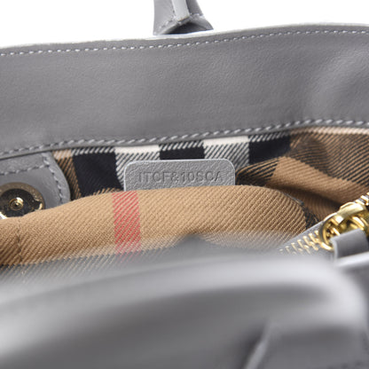 Burberry Smooth Calfskin Medium Banner Tote Grey 7 of 10