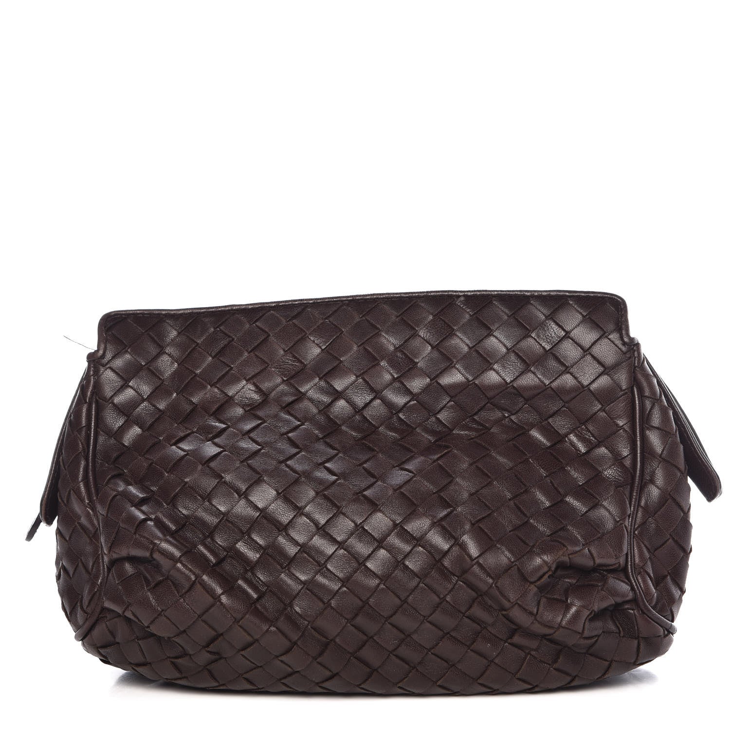 Bottega Veneta Nappa Intrecciato Moire Clutch Ebano 1 of 11