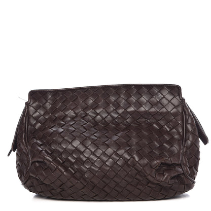 Bottega Veneta Nappa Intrecciato Moire Clutch Ebano 1 of 11