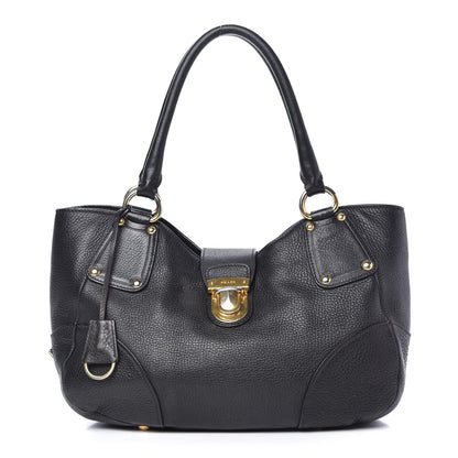 Prada Vitello Daino Shoulder Bag Black 1 of 13