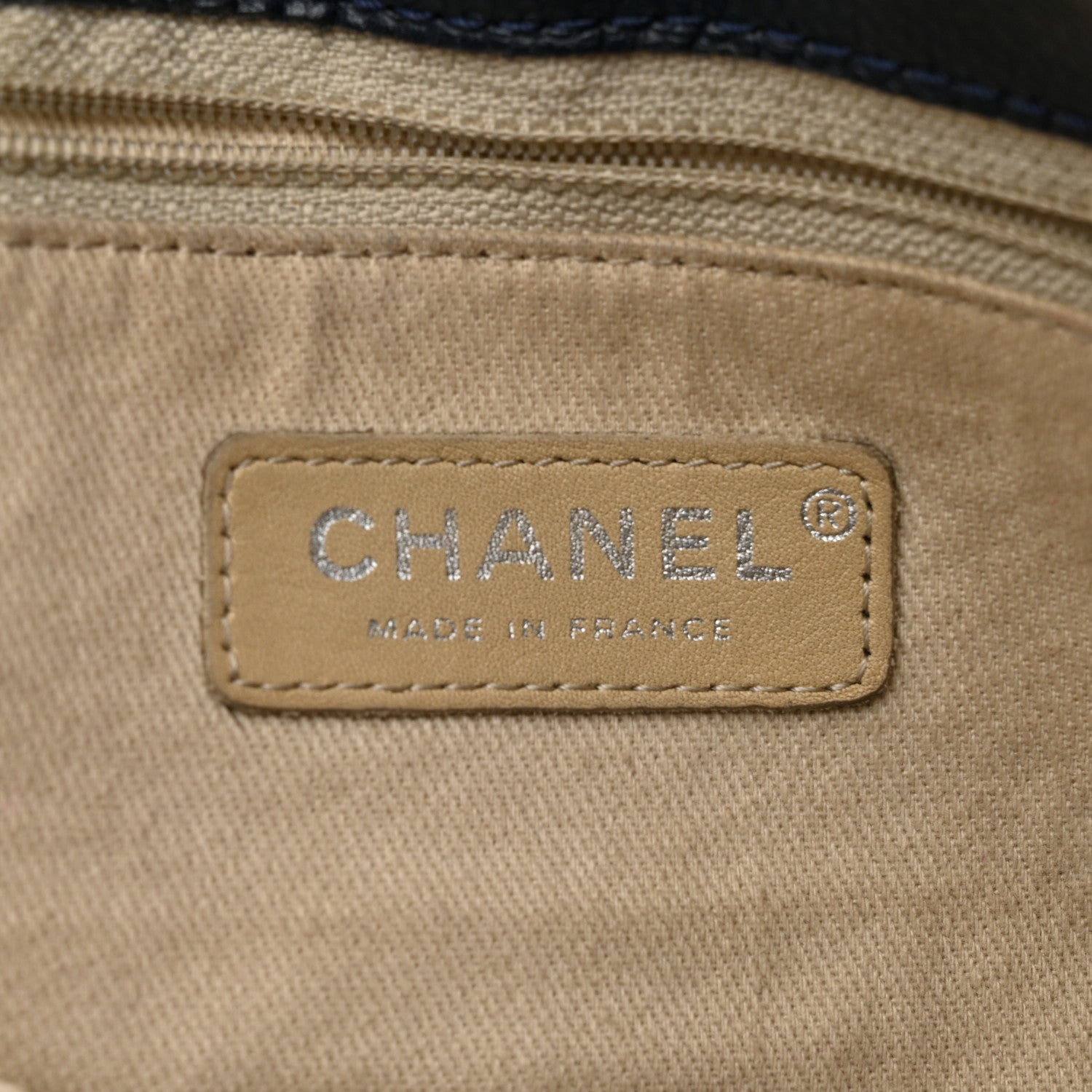 Chanel Caviar CC Timeless Shopping Tote Navy 6 of 14