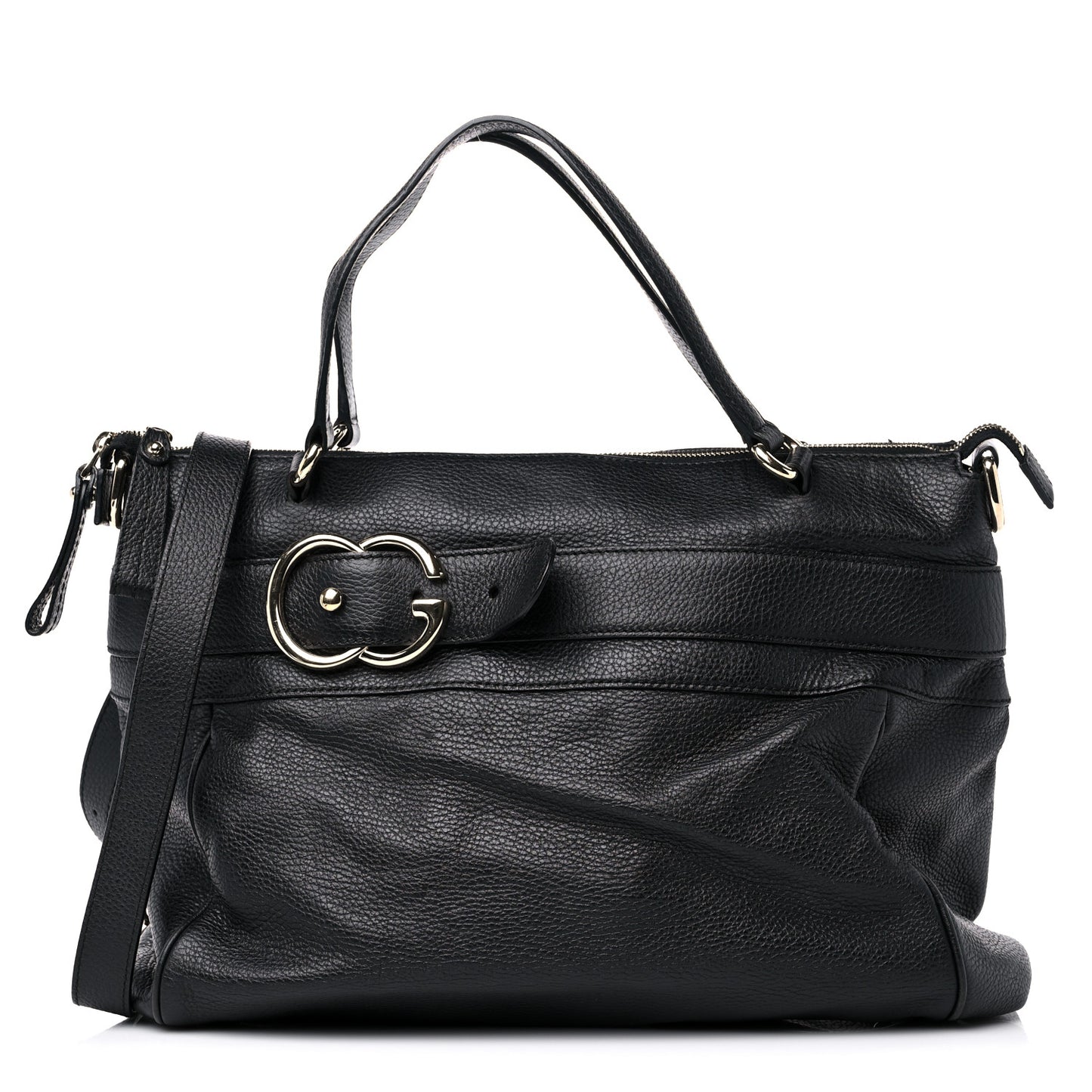 Pebbled Calfskin Broadway Tote Black