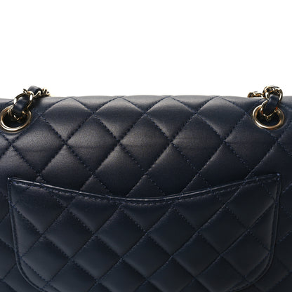 Chanel Lambskin Quilted Small Double Flap Navy 11 of 11