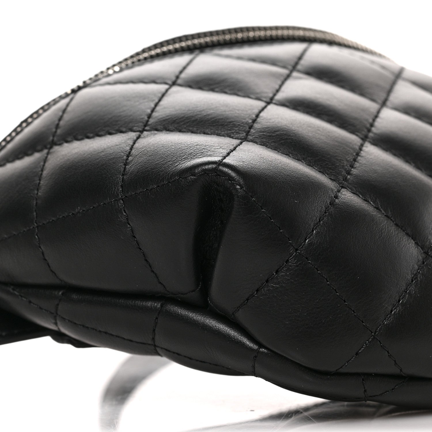 Chanel Calfskin Quilted Waist Belt Bag Black 8 of 9