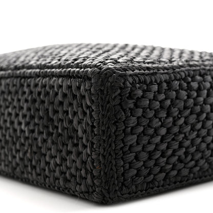 Loewe Raffia Calfskin Standard A4 Tote Bag Black 9 of 9