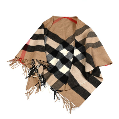 Burberry Cashmere Half Mega Check Bandana Scarf Camel 3 of 3