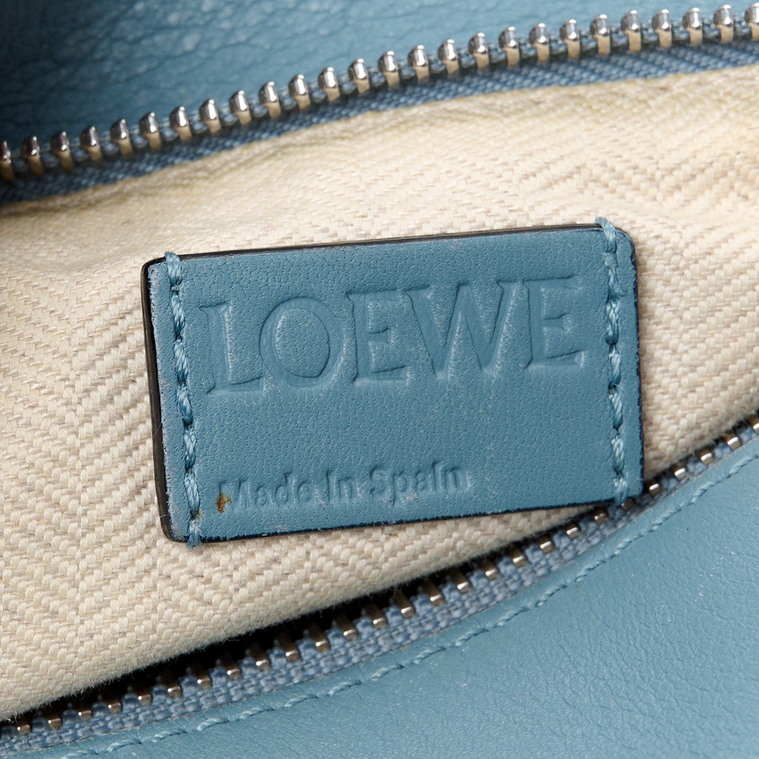 Loewe Calfskin Small Puzzle Bag Stone Blue 6 of 11