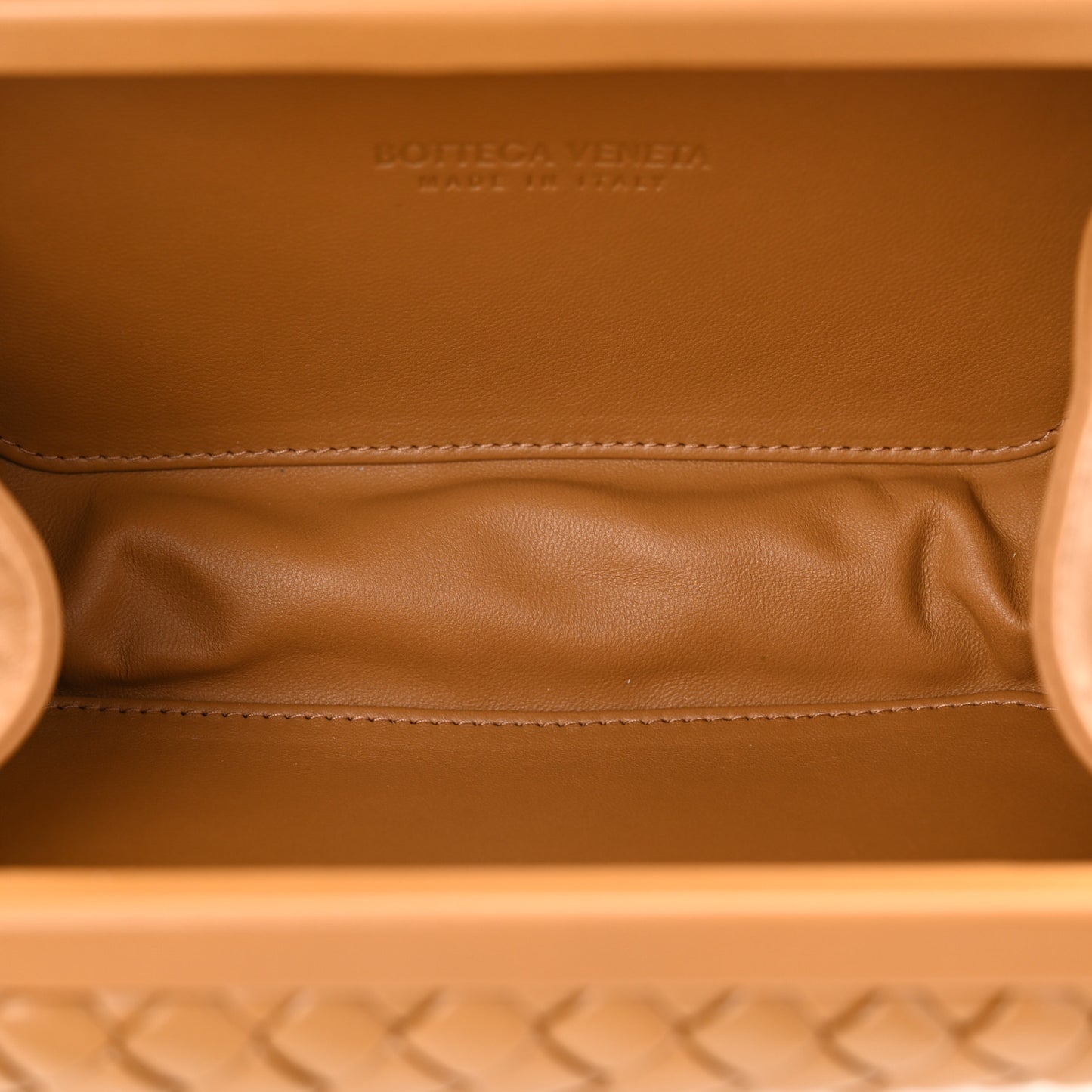 Calfskin Intrecciato Knot On Strap Camel