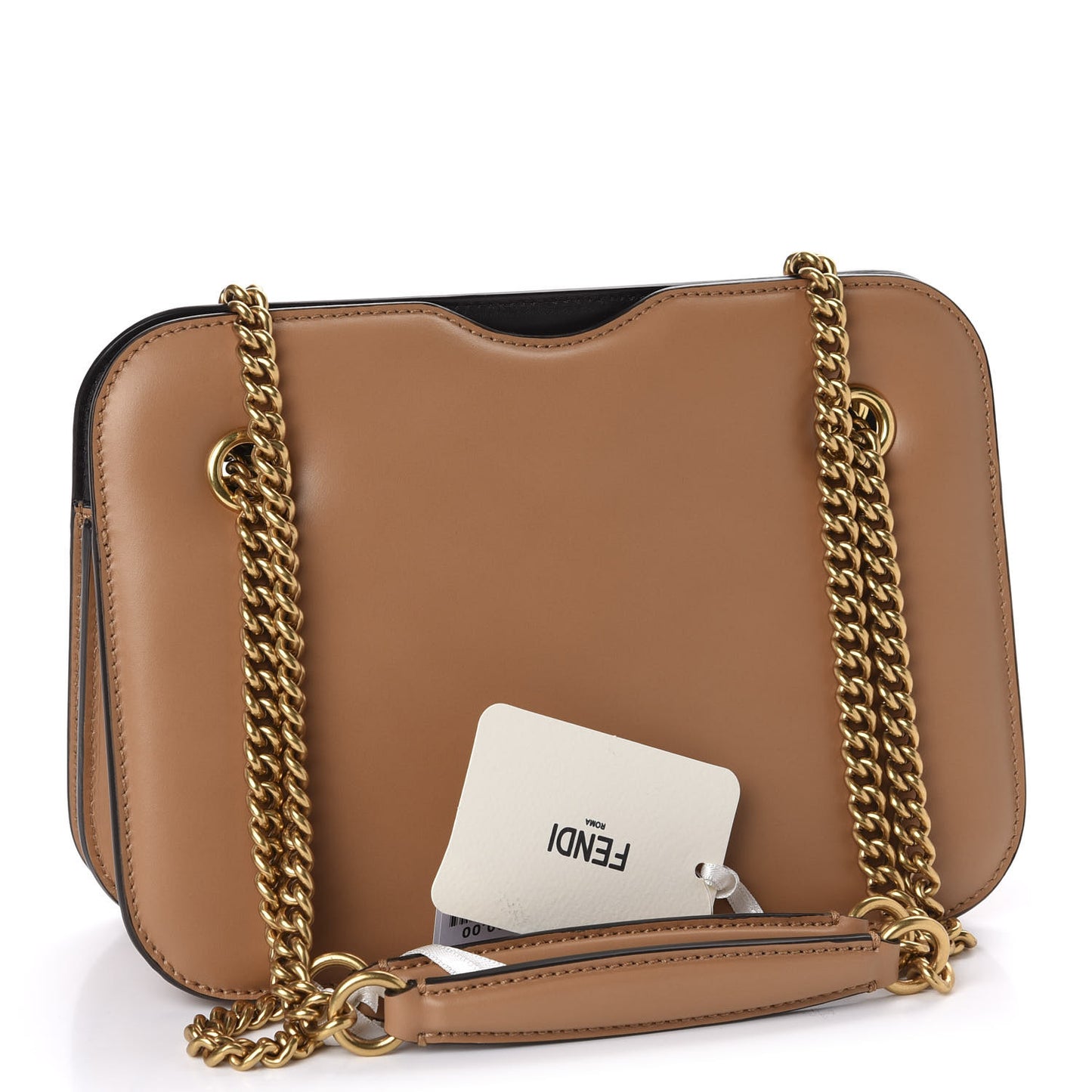 Vitello King Nubuck Pequin Karligraphy Pocket Shoulder Bag Biscuit Tobacco Moro