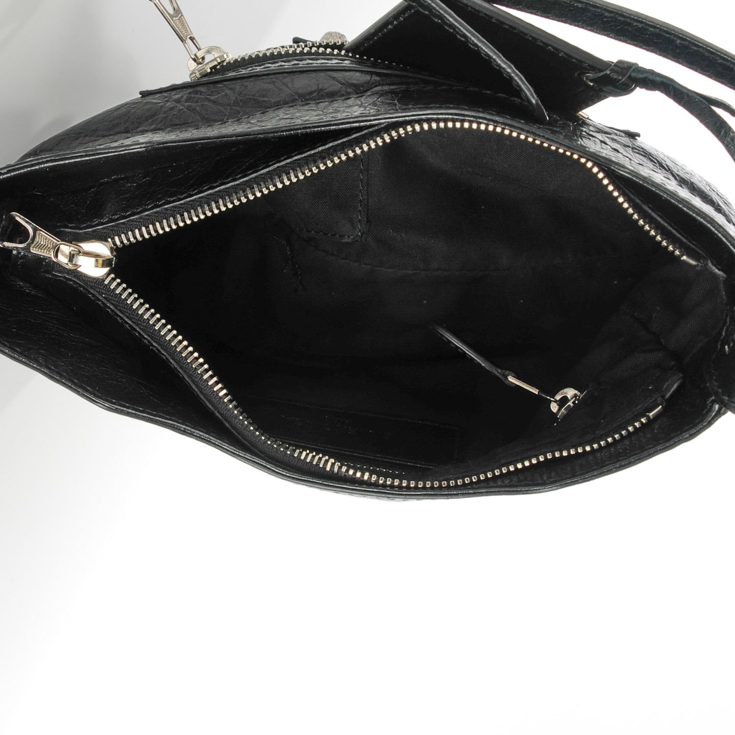 Agneau Giant 12 Silver Hardware Hip Black