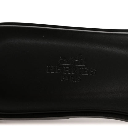 Hermes Box Calfskin Oran Sandals 35 Black 8 of 10