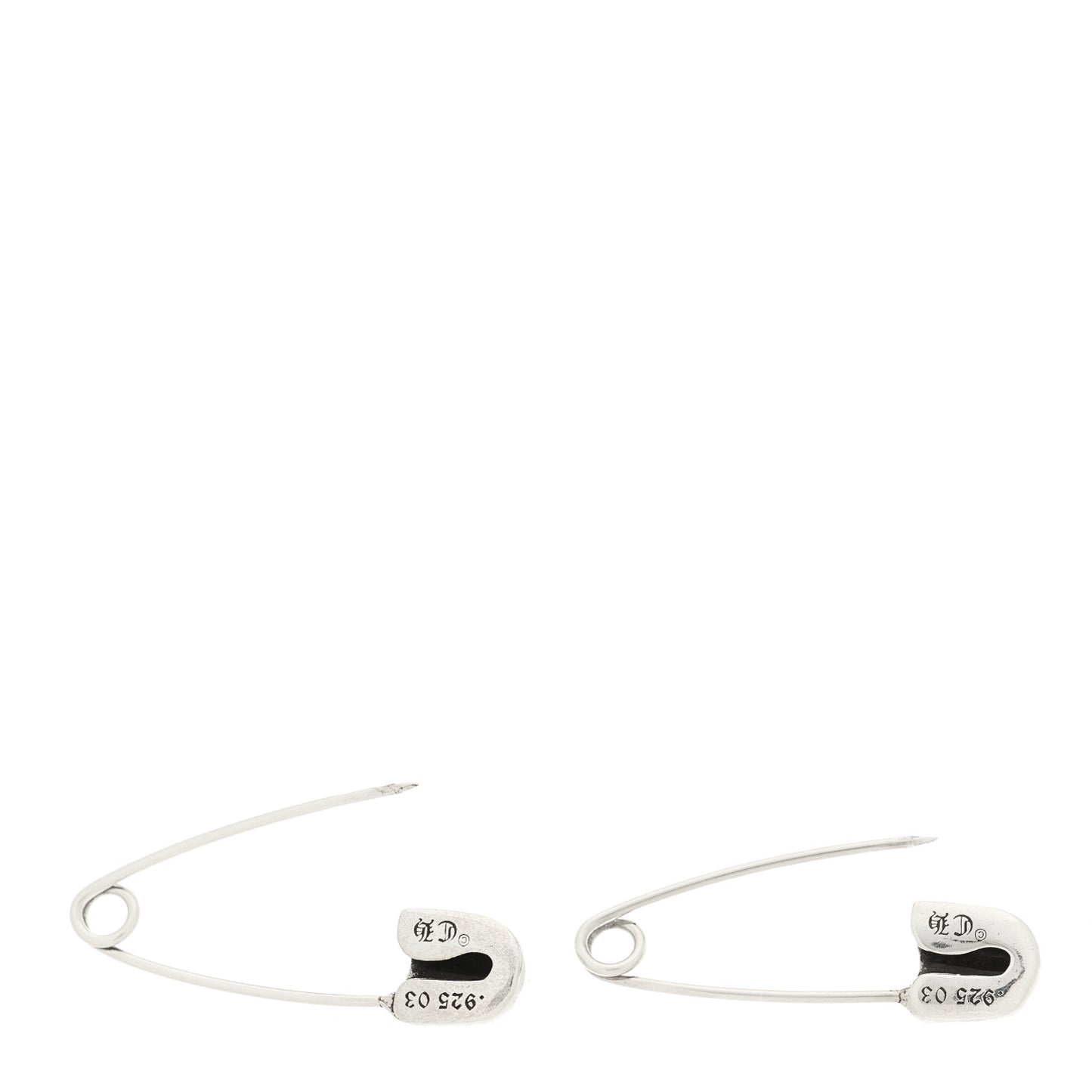 Sterling Silver Safety Pin Earrings