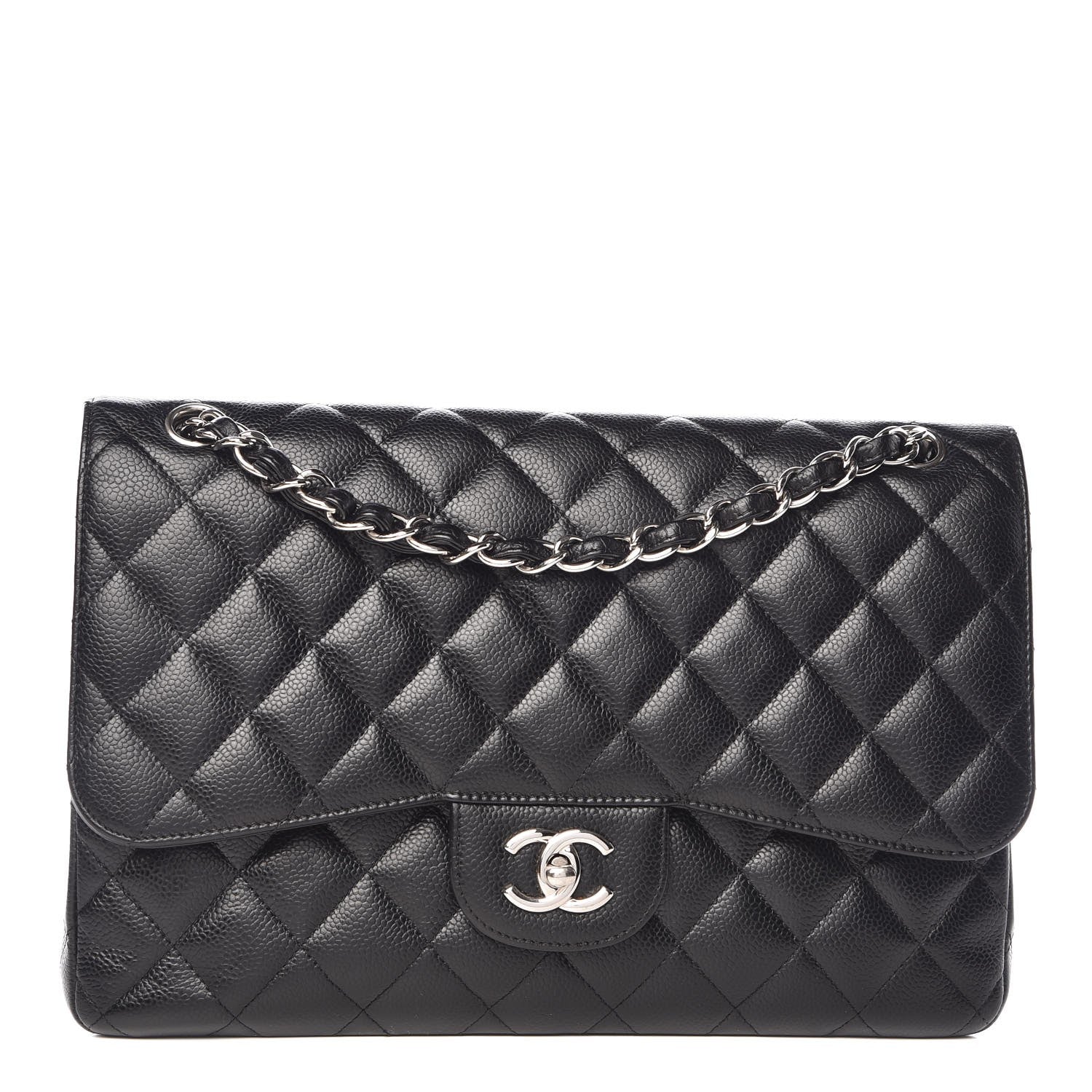 Chanel Caviar Quilted Jumbo Double Flap Black 1 of 11
