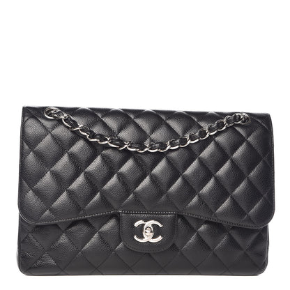 Chanel Caviar Quilted Jumbo Double Flap Black 1 of 11