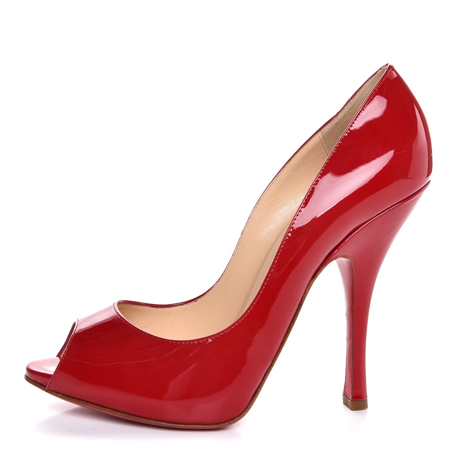 Christian Louboutin Patent Maryl 120 Pumps 39 Red 1 of 10