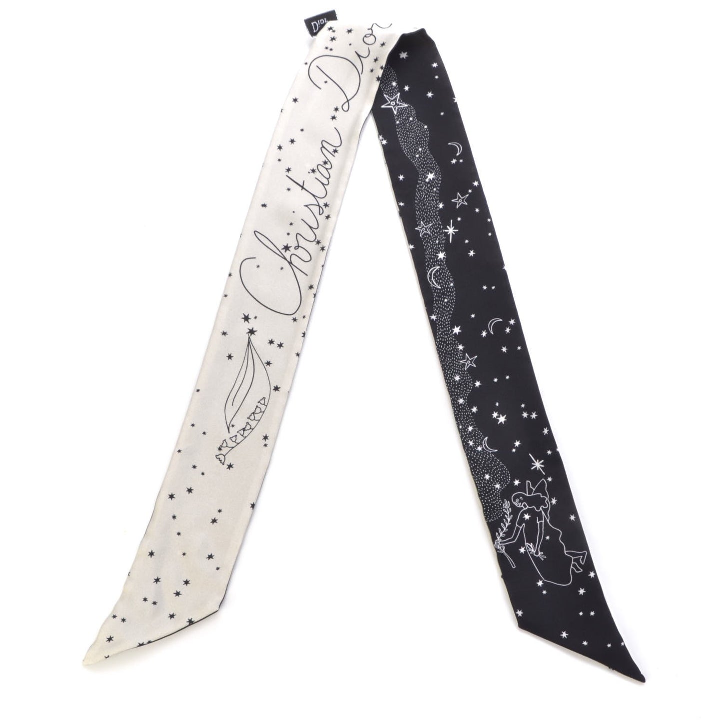 Silk Zodiac Virgo Mitzah Scarf Black