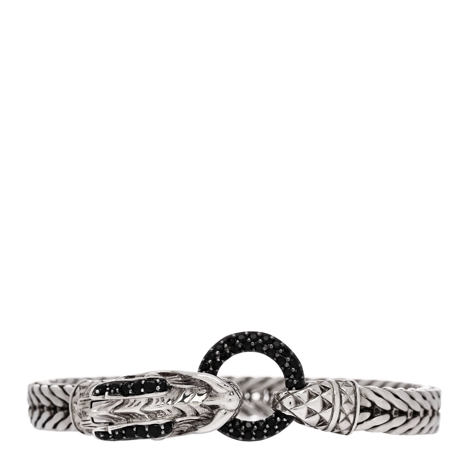 John Hardy JOHN HARDY Sterling Silver Black Sapphire Legends Naga Station Bracelet 2 of 4