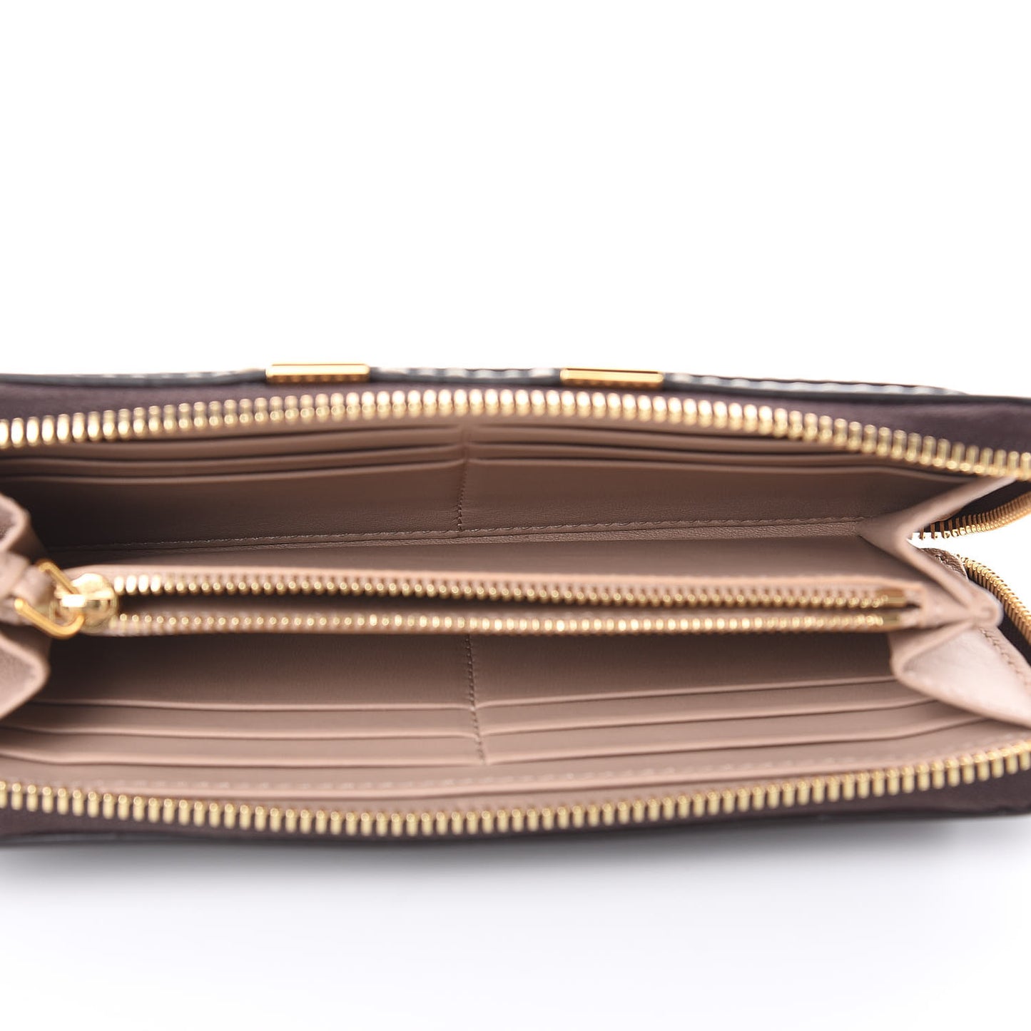 Calfskin Marcie Long Zip Around Wallet Black Raisin