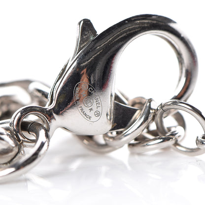 Chanel Plexiglass Pearl CC Padlock Bracelet Silver 4 of 5