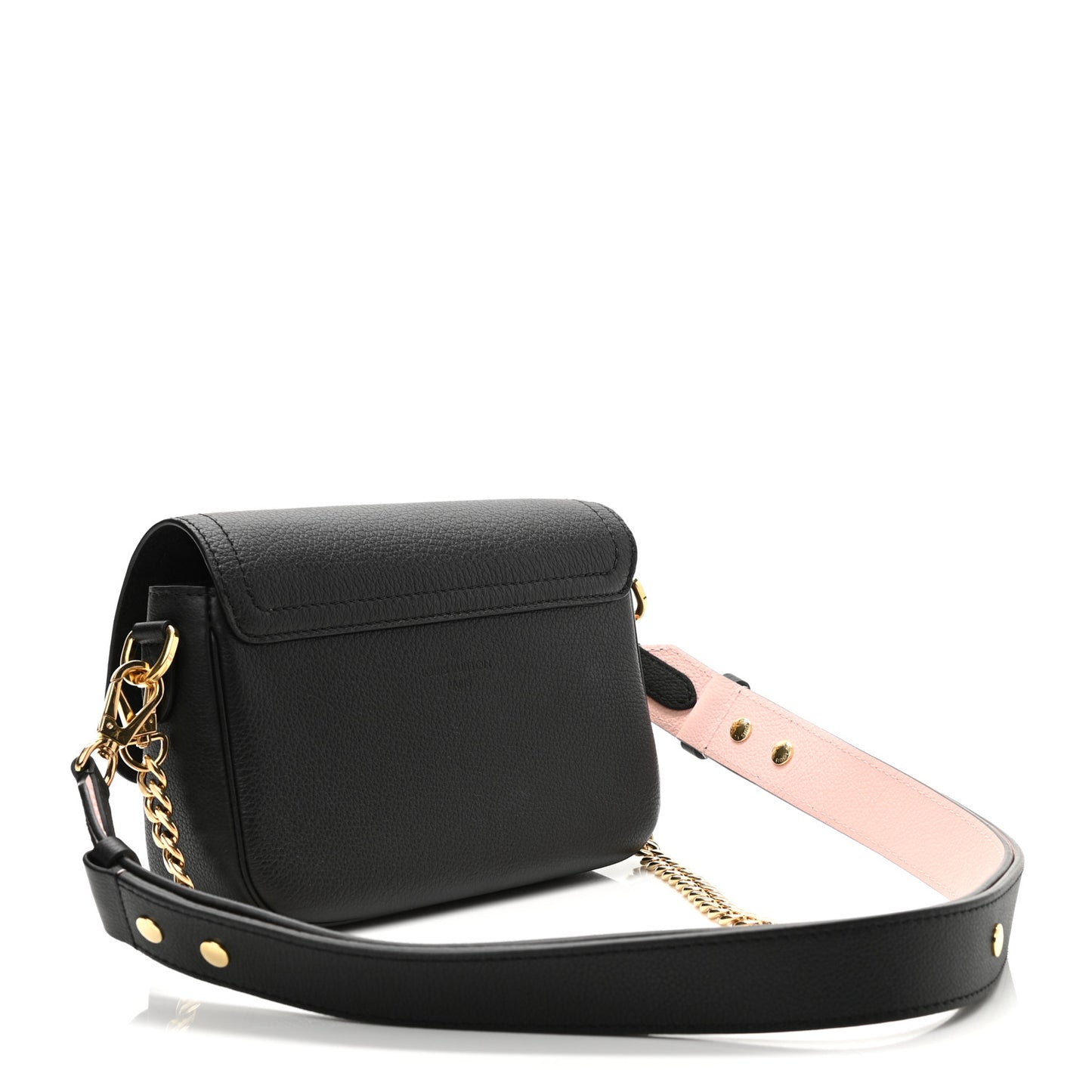 Grained Calfskin Lockme Tender Black