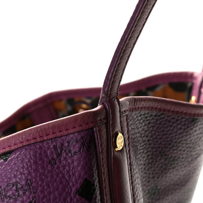 MCM Visetos Medium Project Reversible Shopper Tote Purple 10 of 10