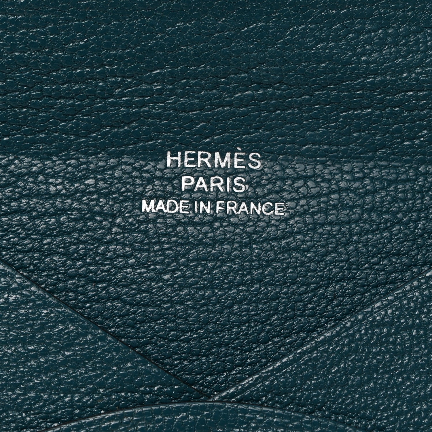 Hermes Chevre Mysore Calvi Card Case Vert Bosphore 6 of 8
