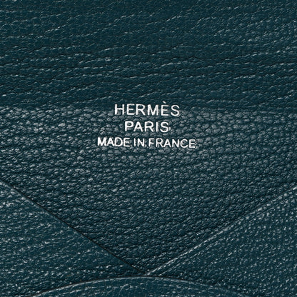 Hermes Chevre Mysore Calvi Card Case Vert Bosphore 6 of 8