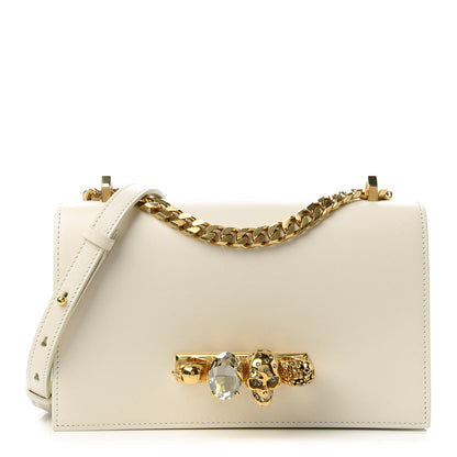 Alexander McQueen Calfskin Knuckle Shoulder Bag Off White 1 of 10