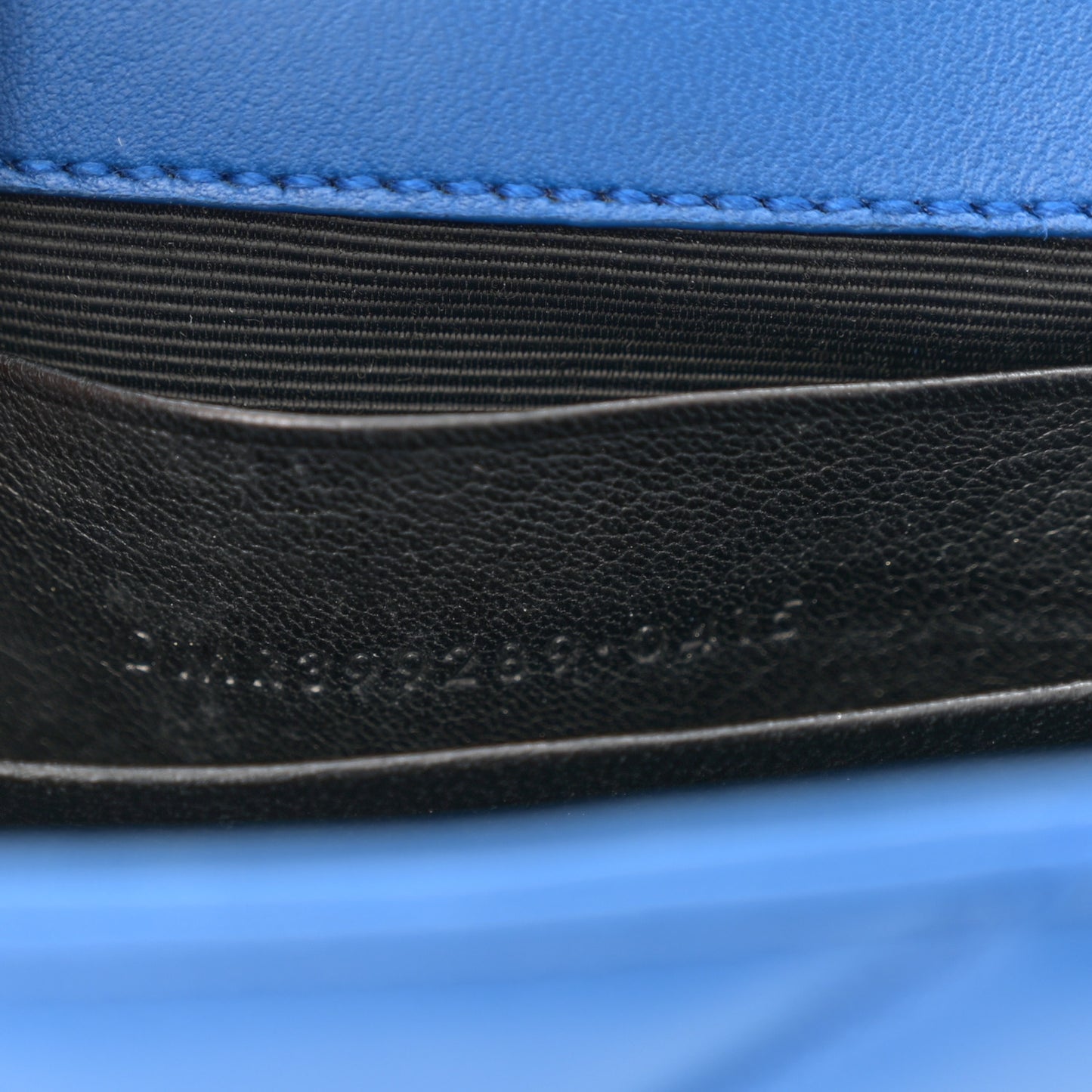 Sheepskin Matelasse Chevron Monogram Classic Baby Chain Bag Blue Majorelle