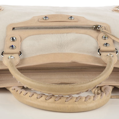 Balenciaga Pony Hair Swarovski Crystal City Bianco 13 of 14