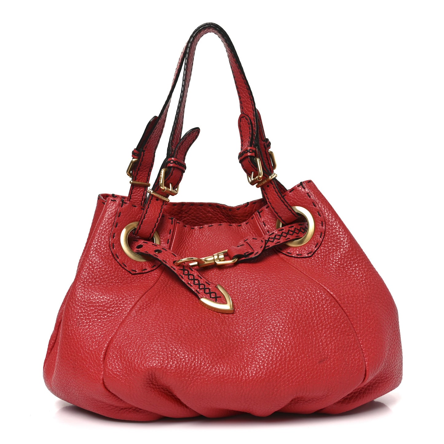 Cuoio Romano Selleria Pomodorino Tote Red