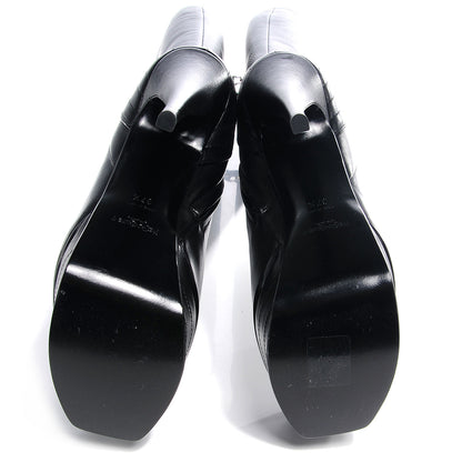 Saint Laurent Nappa Tribute 105 Platform Knee High Boots 37.5 Black 4 of 5