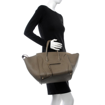 Celine Bullhide Medium Phantom Luggage Taupe 2 of 9