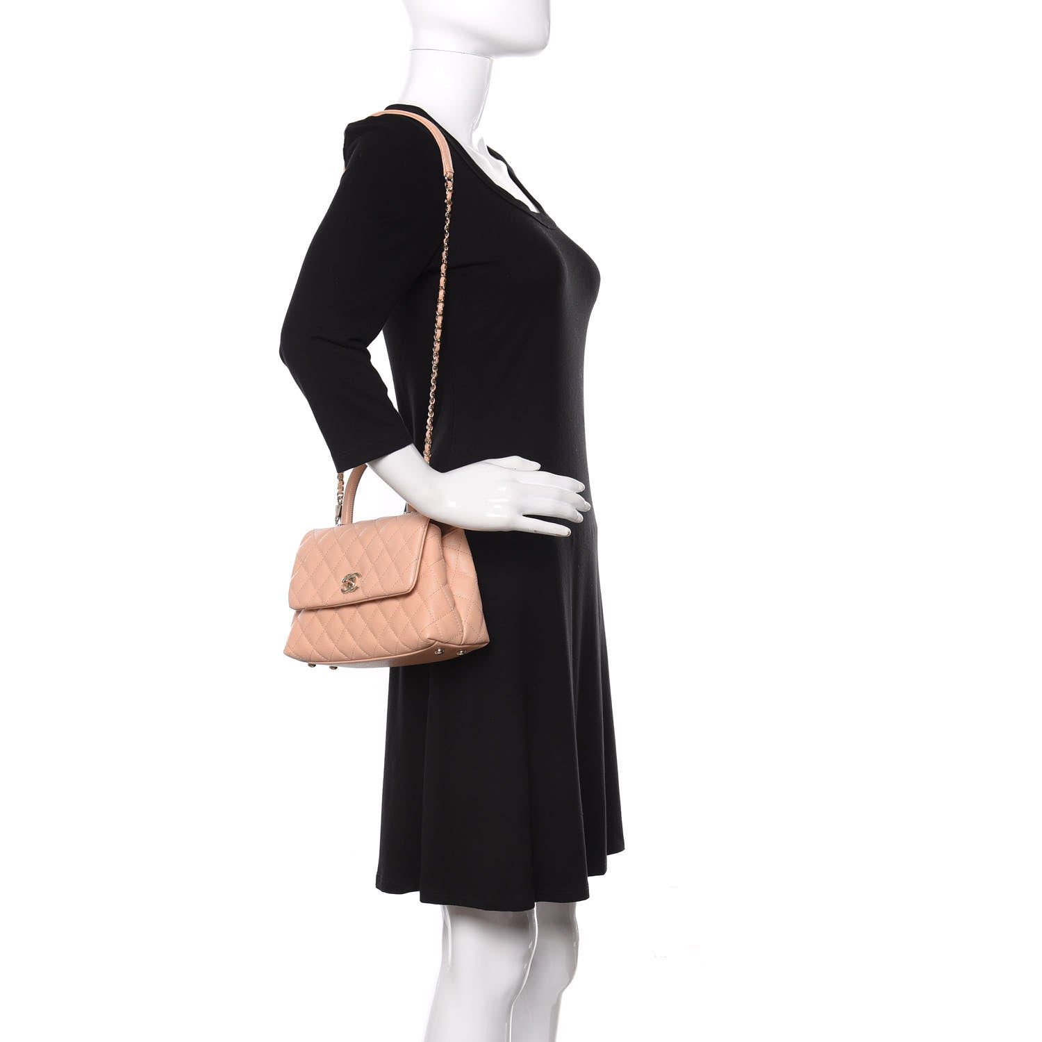 Chanel Caviar Quilted Mini Coco Handle Flap Light Pink 2 of 11