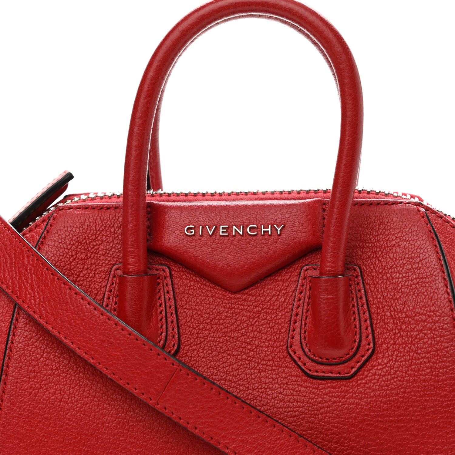Givenchy Sugar Goatskin Mini Antigona Red 8 of 12