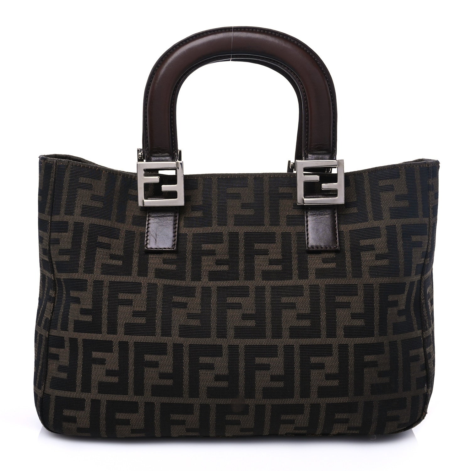 Fendi Zucca Top Handle Tote Tobacco 1 of 5