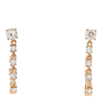 Anita Ko 18K Rose Gold Diamond Loop Earrings 1 of 4