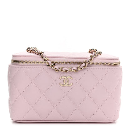 Chanel Caviar Quilted Small Tiny CC Vanity Case With Chain Light Pink 1 of 11
