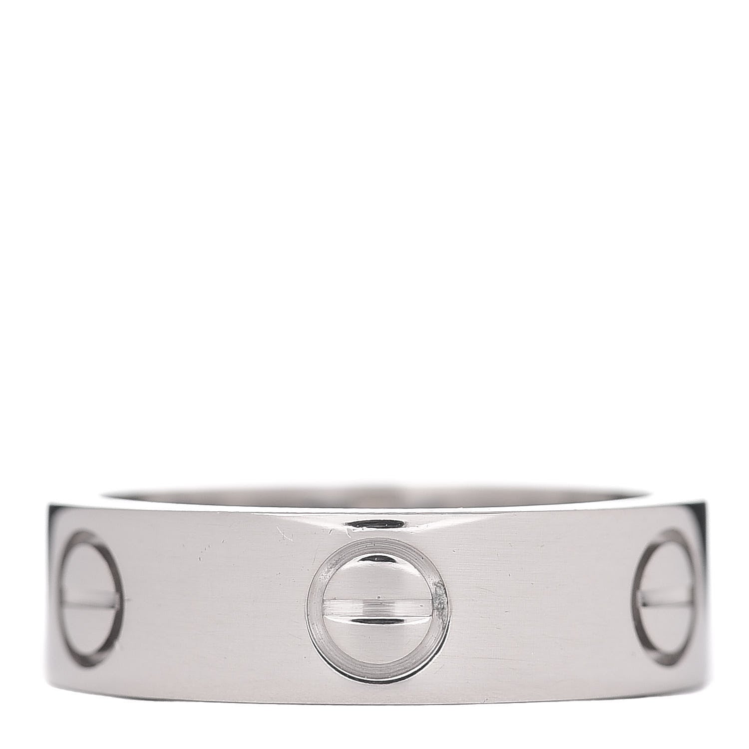 Cartier 18K White Gold 5.5mm LOVE Ring 51 5.75 1 of 4