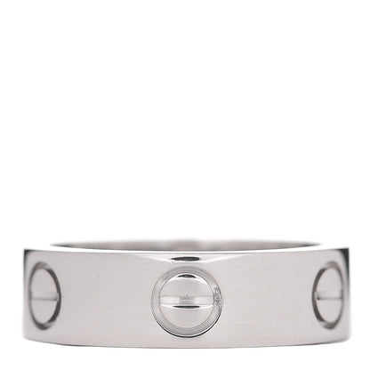 Cartier 18K White Gold 5.5mm LOVE Ring 51 5.75 1 of 4