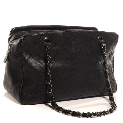 Chanel Calfskin Small Diamond Stitch Tote Black 3 of 7